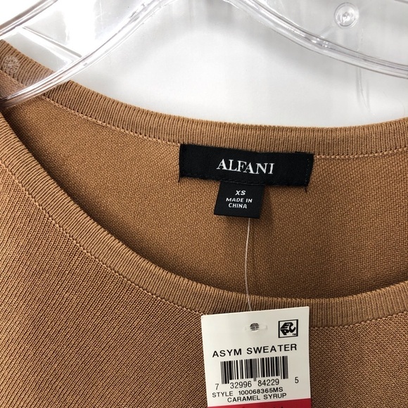 Alfani Asymmetric Multi Color Block Print Tunic - Picture 4 of 5